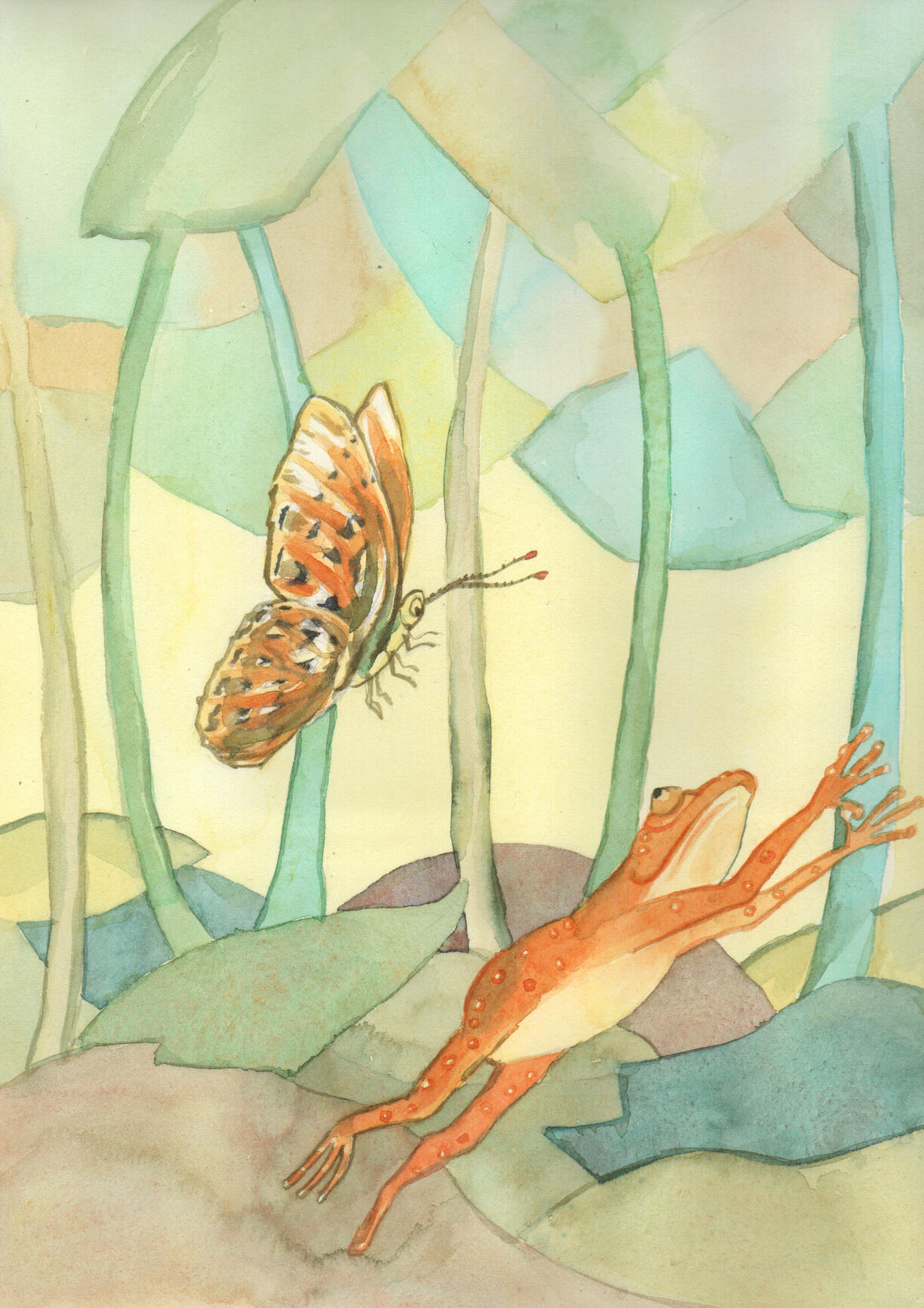 The Nosy Butterfly and the Gullible Frog