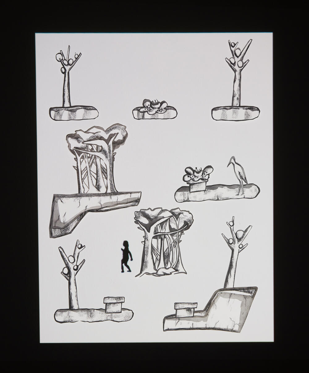 Sub Liminal Sis., For MA Art Therapy Grad Show 2019, Lasalle College of the Arts. Charcoal, Chinese ink; high-definition video projection, 3:4 aspect ratio, colour, sound.