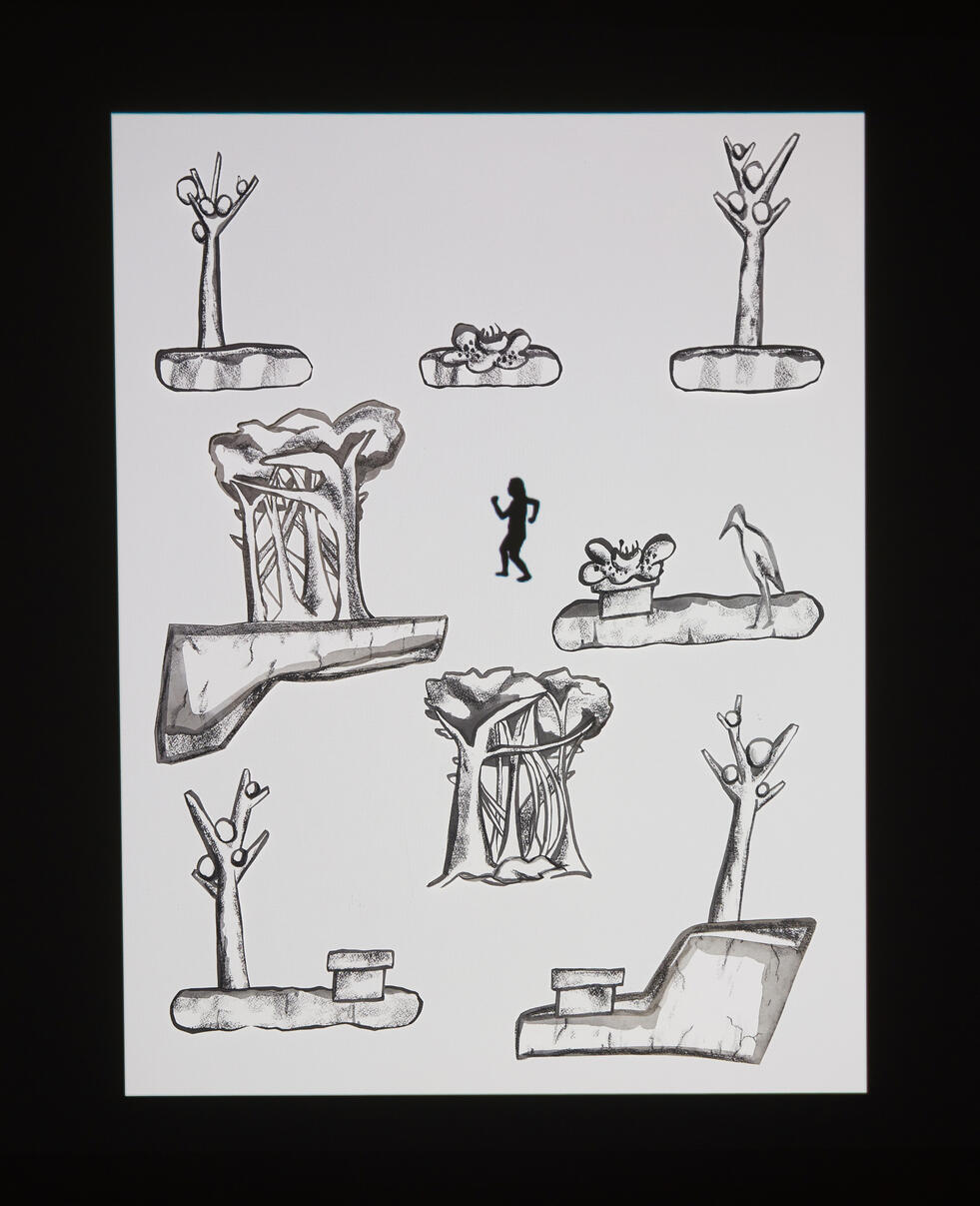 Sub Liminal Sis., For MA Art Therapy Grad Show 2019, Lasalle College of the Arts. Charcoal, Chinese ink; high-definition video projection, 3:4 aspect ratio, colour, sound.