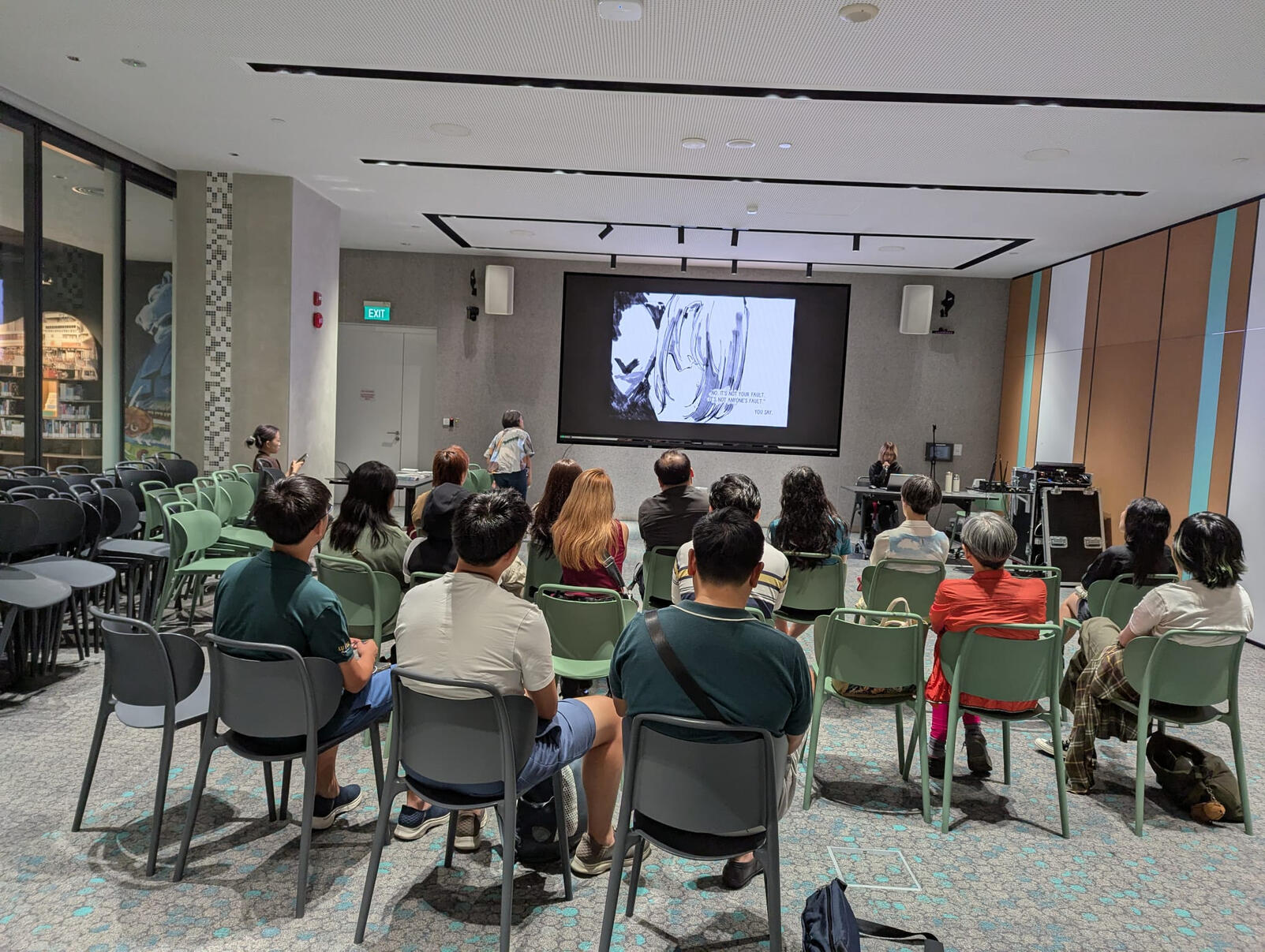 Out of Panels! Comic Reading at National Library Singapore, 7 November'25 with T. Shuxia and Seth Aw.