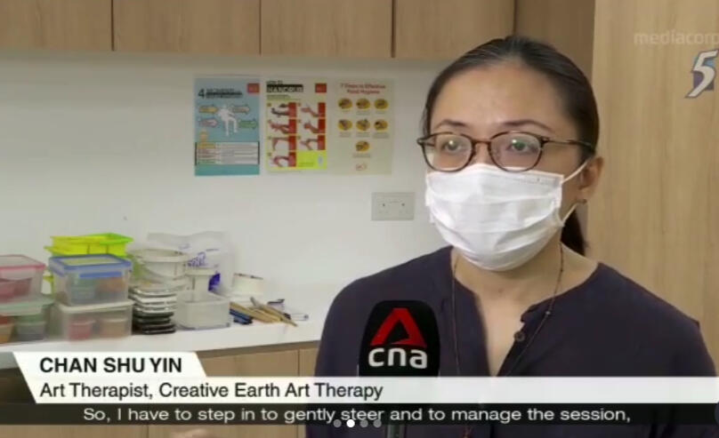 Featured on Channel News Asia for my group art therapy work with Stroke Support Station, September 2022, Singapore